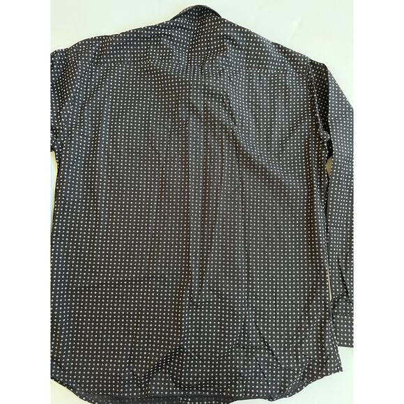 Jared Lang Men's Trim Fit Flowers Black Button-Up Shirt T-560 Size 2XL - Picture 9 of 12
